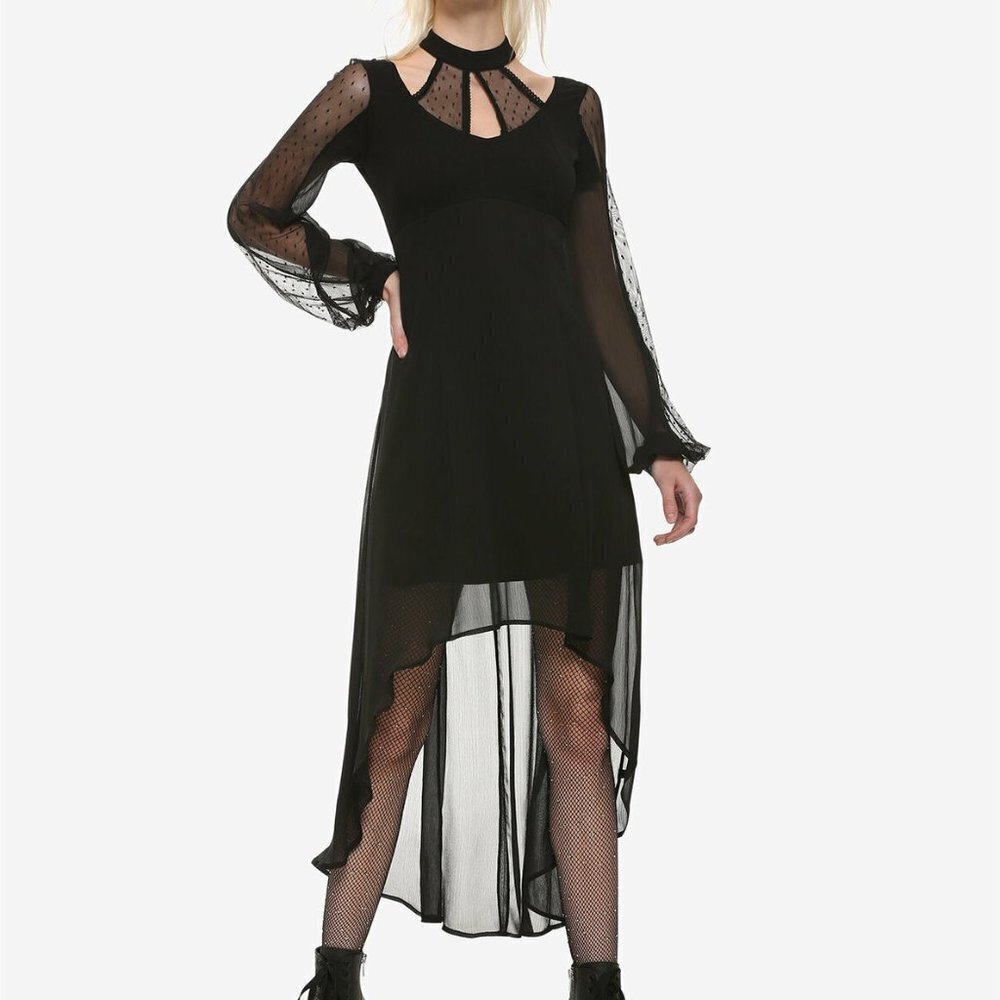 Royal Bones S Layered Lace Hi-low Dress Grunge